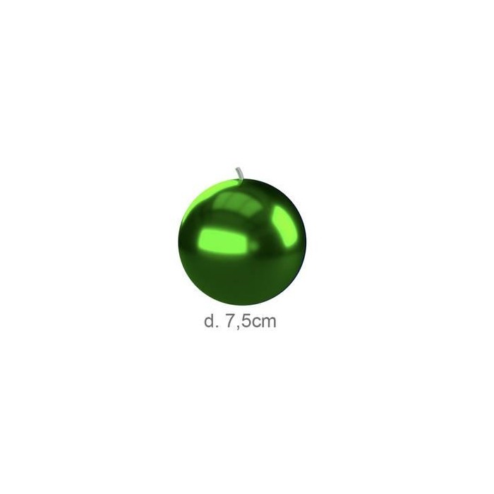 CANDELA SFERA D7.5 VERDE METAL